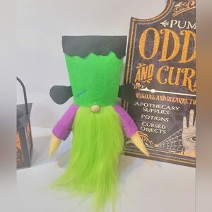 Frankenstein Halloween Gnome Shelf Sitter Tier Tray Decor